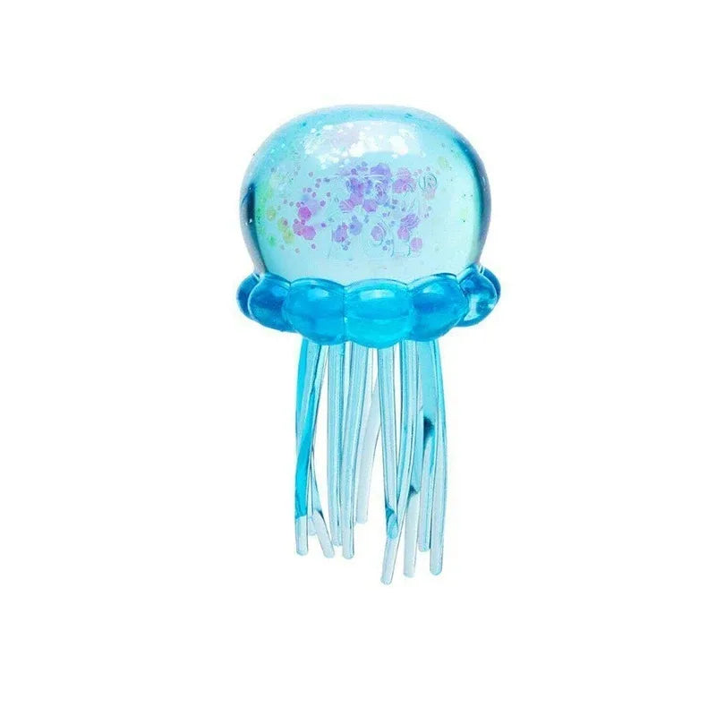 Needoh Fuzz Jellyfish Soft Squish Squeeze Square Smile Ice Cream Toy Stress Anxiety Relief Stress Sensory Waterproof Toy Gift