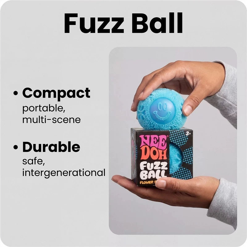 Needoh Fuzz Jellyfish Soft Squish Squeeze Square Smile Ice Cream Toy Stress Anxiety Relief Stress Sensory Waterproof Toy Gift