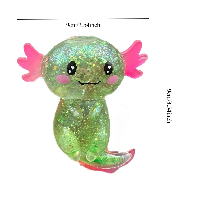Colorful Salamander Maltose Fidgets Toys Squishy Malt Sugar Stretchy Axolotl Fun Squeeze Birthday Supplies Anti-Anxiety Gift