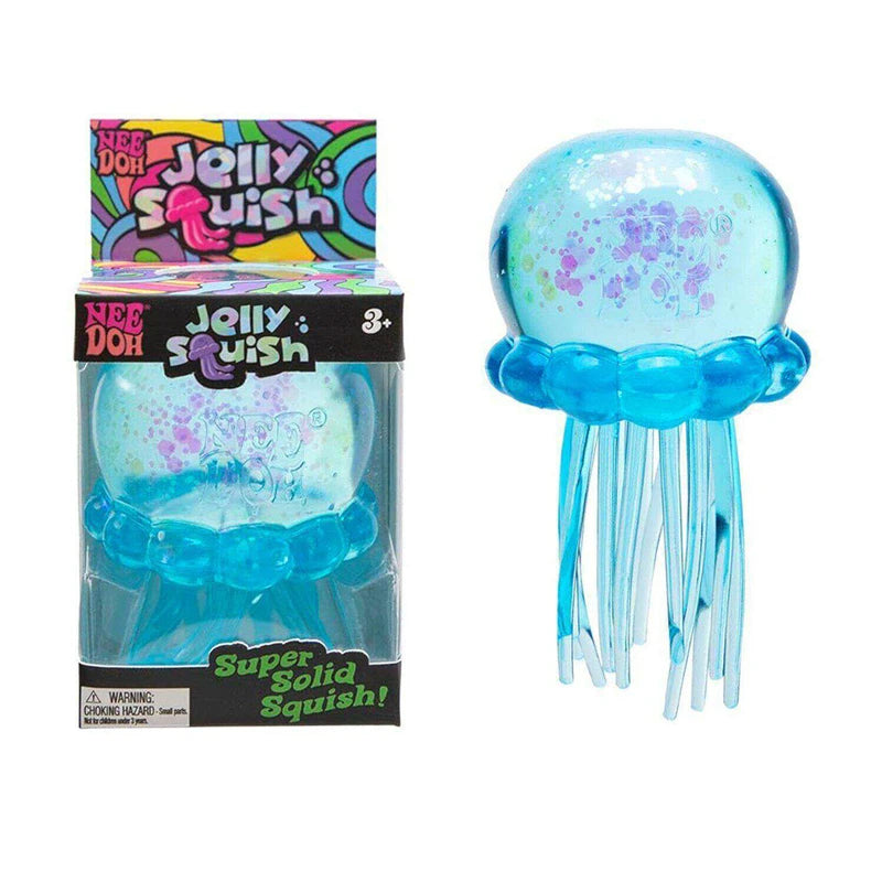 Needoh Fuzz Jellyfish Soft Squish Squeeze Square Smile Ice Cream Toy Stress Anxiety Relief Stress Sensory Waterproof Toy Gift