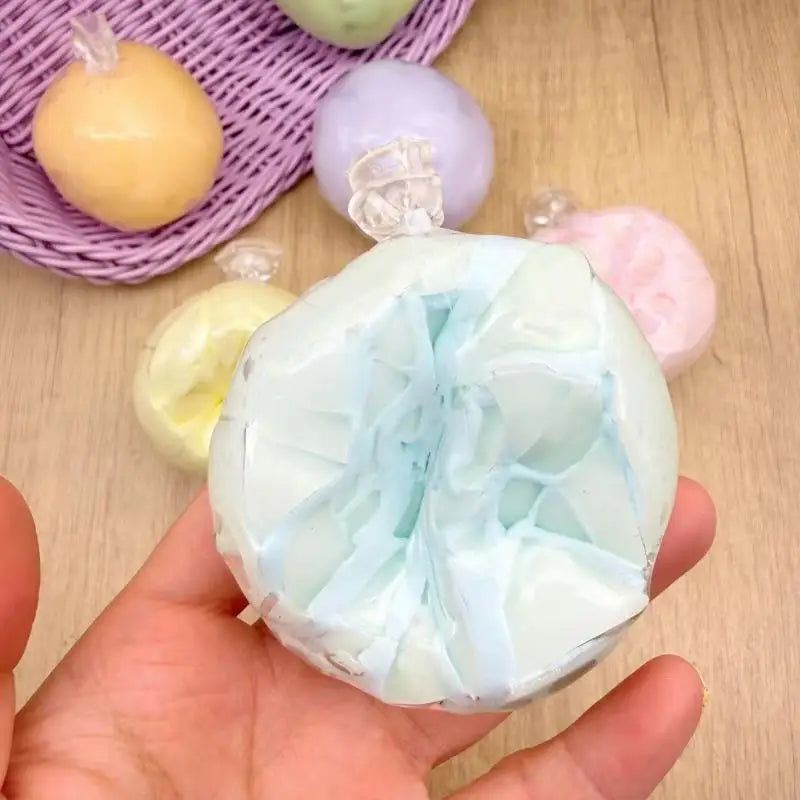 NEW 1Pcs Cracking Wax Ball Soft Decompression Toys Cantaloupe Chocolate Handmade Ball Anti Stress Sensory Fidget Toy