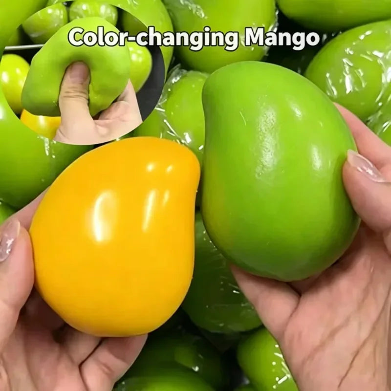 2026 Handmade Crispy Mango Stress Ball Fidget Toy Crunchy Squeeze Ball Round Blocks Filled ASMR Anti Stress Toys for Adults Kids