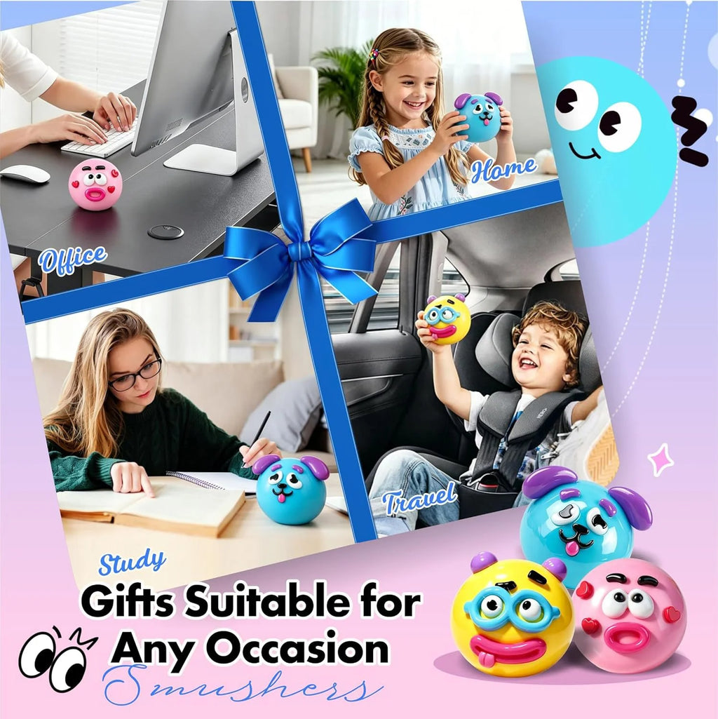 Smushers Squishy DIY Curiosities Dog Face Swap Soft Moldable Slow Rise Squeeze Toy Blind Box Relaxing Sensory Gift