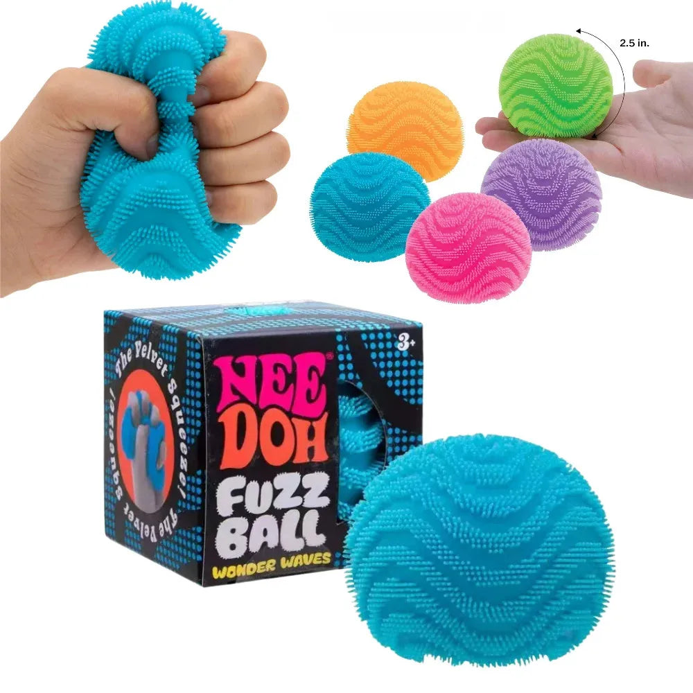 NeeDoh Wonder Waves Fuzz Ball Squishy Stress Ball Nee Doh Fuzzball