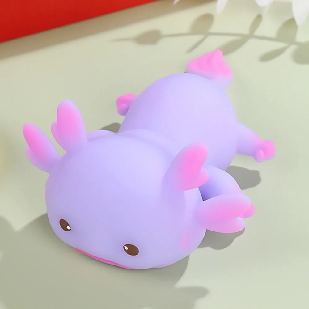 Cute Axolotl Squeeze Toys Stretch Design Cartoon Fish Squishy Toy Stress Relief Slow Rebound Toys Fidget Doll For Adult Kids