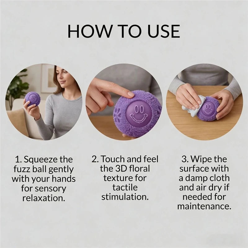 Needoh Fuzz Jellyfish Soft Squish Squeeze Square Smile Ice Cream Toy Stress Anxiety Relief Stress Sensory Waterproof Toy Gift