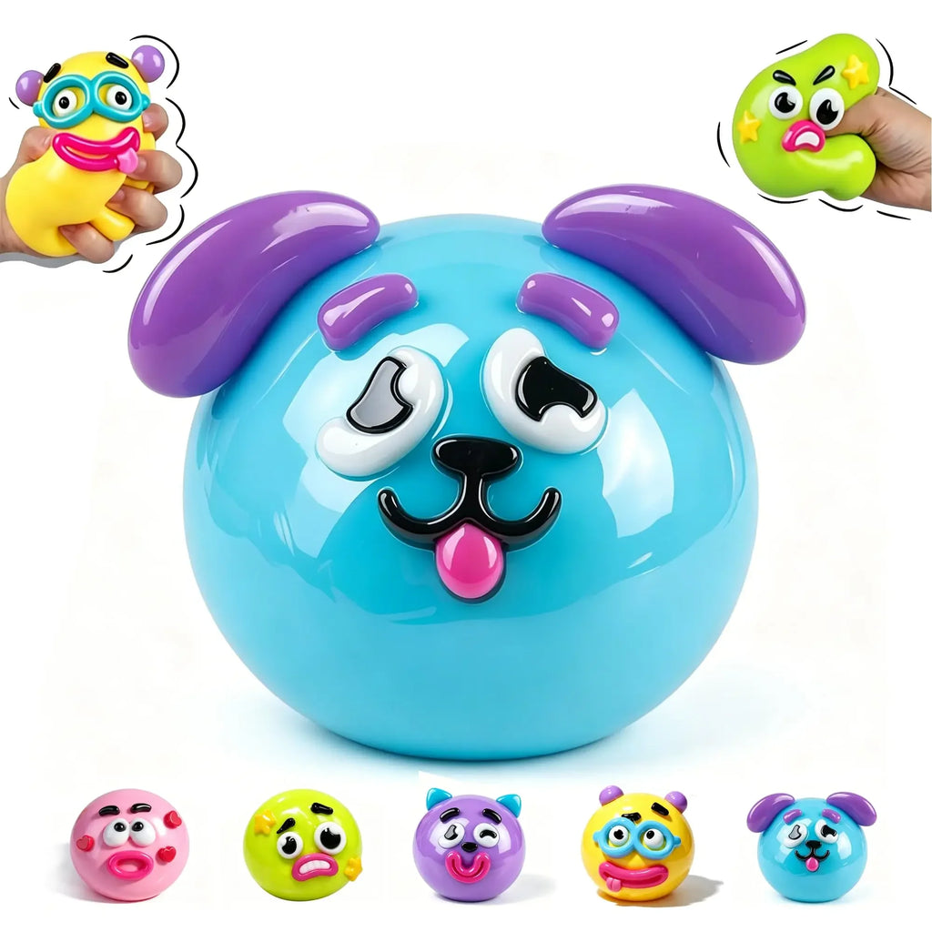 Smushers Squishy DIY Curiosities Dog Face Swap Soft Moldable Slow Rise Squeeze Toy Blind Box Relaxing Sensory Gift