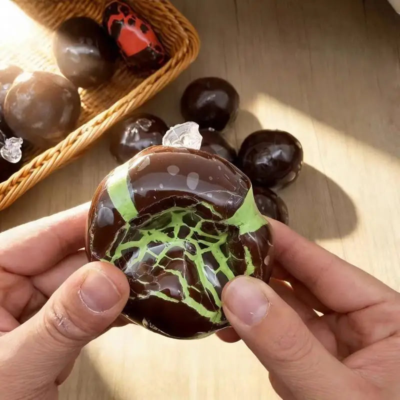 NEW 1Pcs Cracking Wax Ball Soft Decompression Toys Cantaloupe Chocolate Handmade Ball Anti Stress Sensory Fidget Toy
