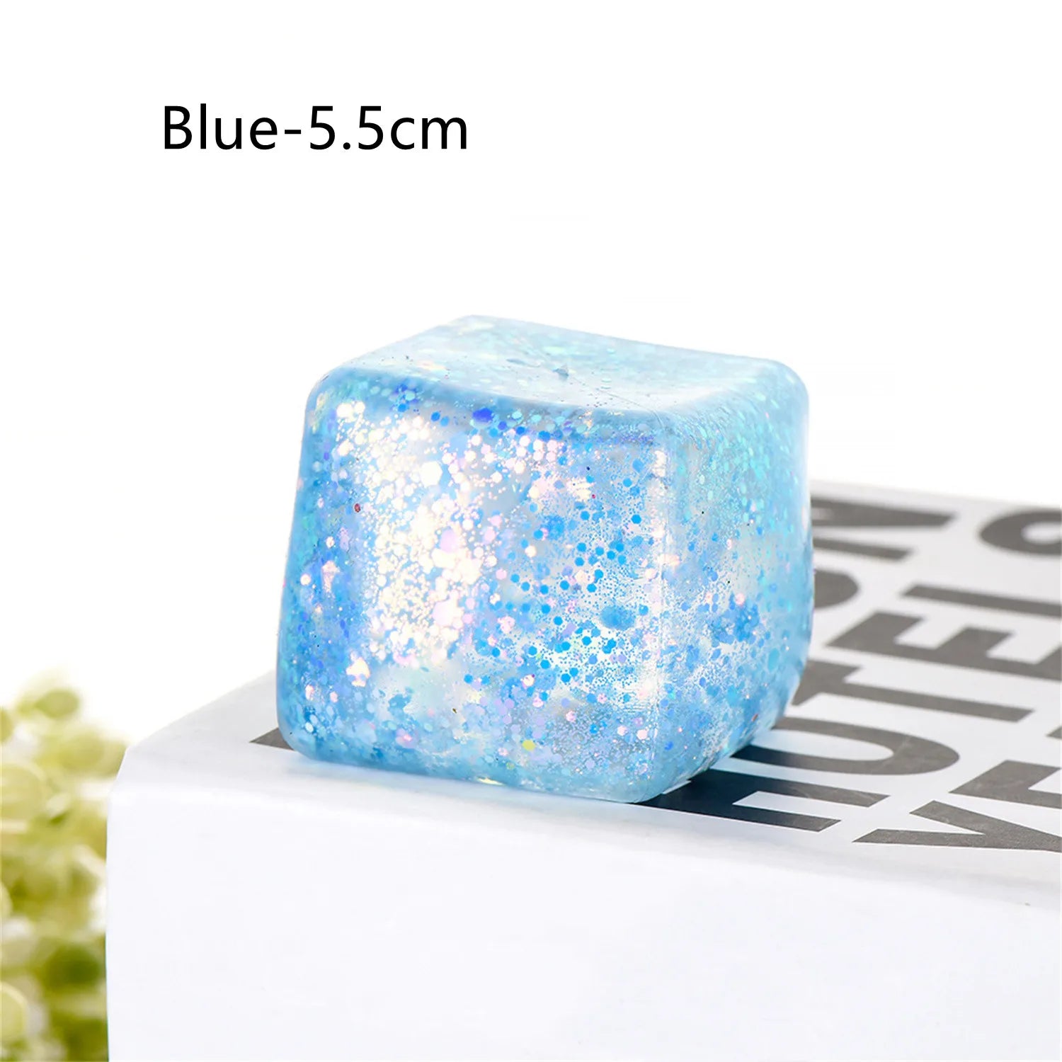Slow Rise Glitter Stress Cube Stress Balls Malt Sugar Stress Balls for Adults & Kids ADHD Fidget Toys Anxiety Squishy Toys