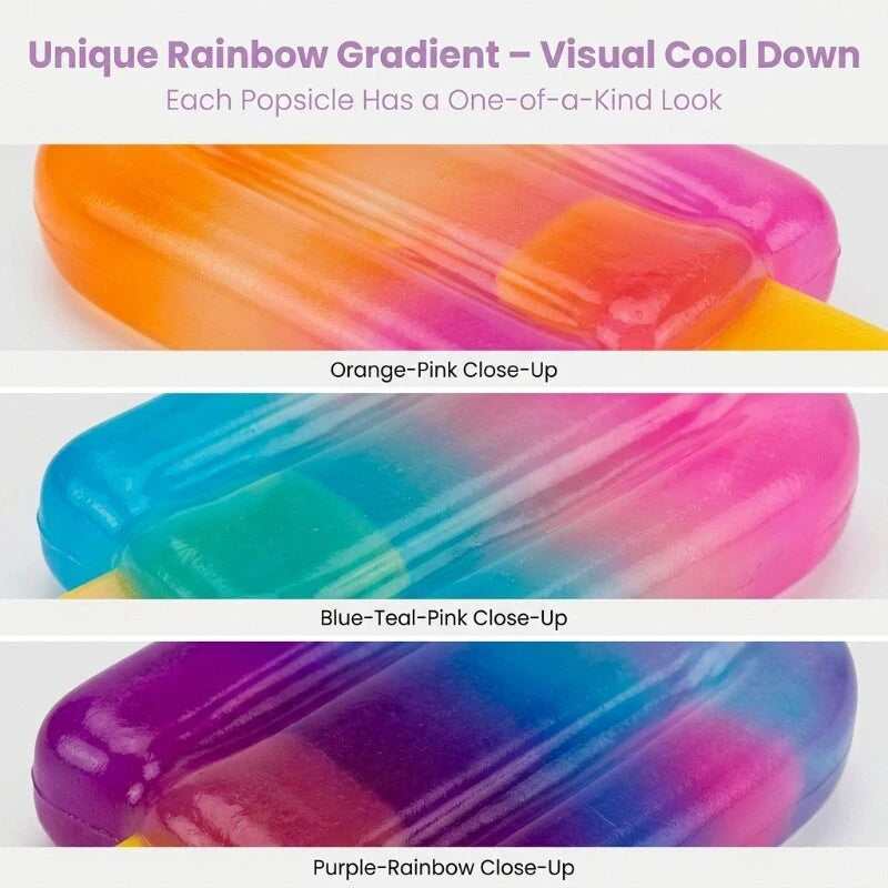 Needoh Fuzz Jellyfish Soft Squish Squeeze Square Smile Ice Cream Toy Stress Anxiety Relief Stress Sensory Waterproof Toy Gift