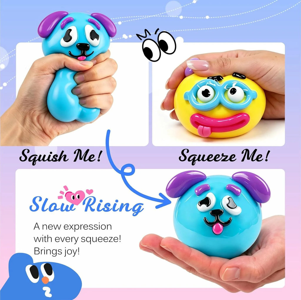 Smushers Squishy DIY Curiosities Dog Face Swap Soft Moldable Slow Rise Squeeze Toy Blind Box Relaxing Sensory Gift