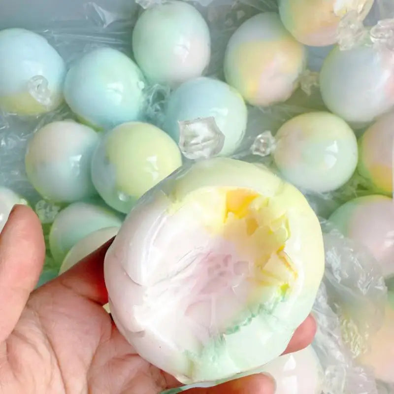 NEW 1Pcs Cracking Wax Ball Soft Decompression Toys Cantaloupe Chocolate Handmade Ball Anti Stress Sensory Fidget Toy