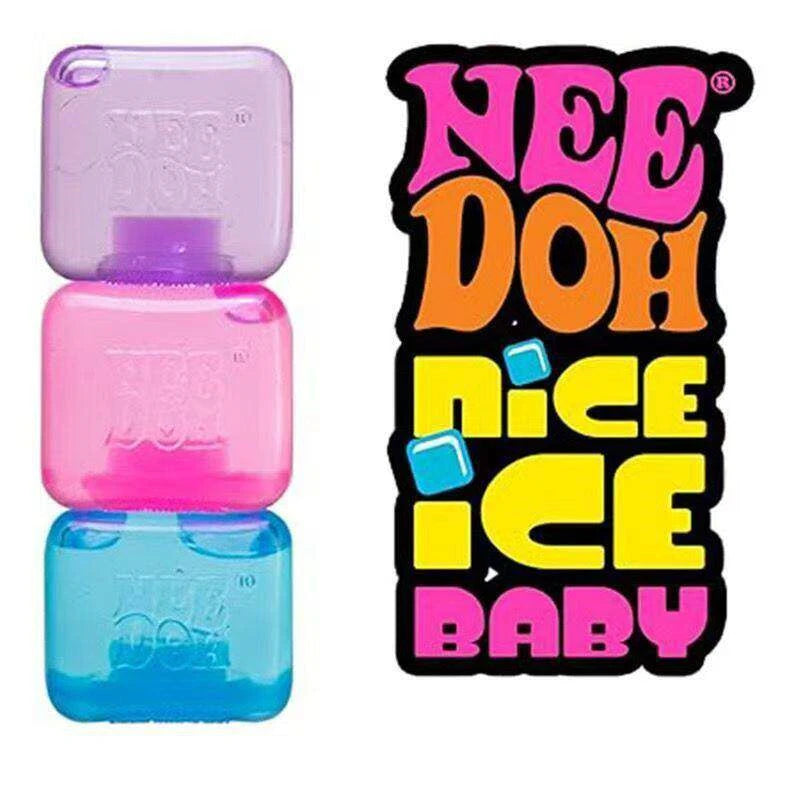 Needoh Fuzz Jellyfish Soft Squish Squeeze Square Smile Ice Cream Toy Stress Anxiety Relief Stress Sensory Waterproof Toy Gift