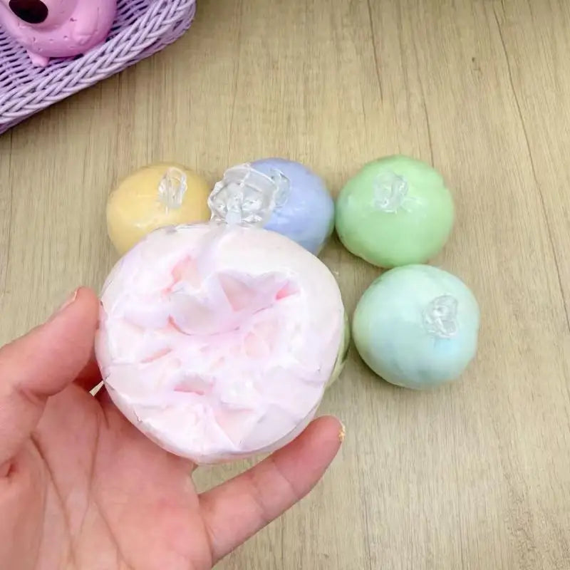 NEW 1Pcs Cracking Wax Ball Soft Decompression Toys Cantaloupe Chocolate Handmade Ball Anti Stress Sensory Fidget Toy