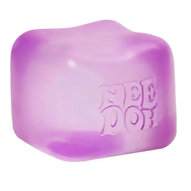 NeeDoh Nice Cube Sensory Fidget Toy for Adults and Kids, Desktop Sensory Cube for Anxiety Relief and Focus Enhancement,