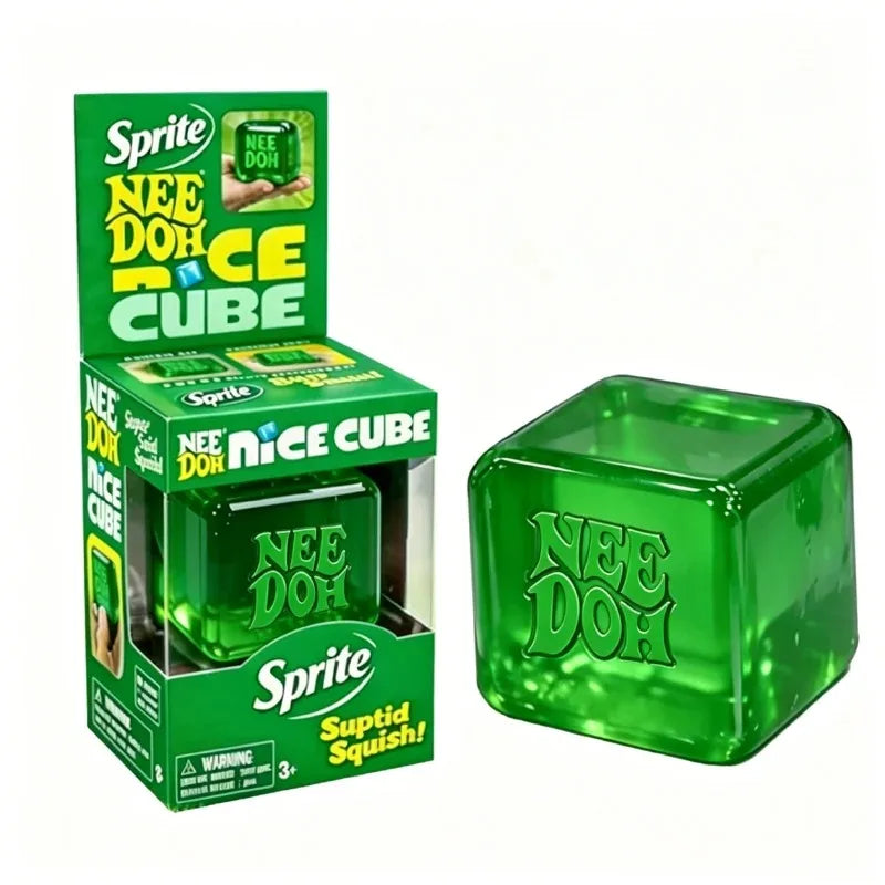 NeeDoh Nice Cube Sensory Fidget Toy for Adults and Kids, Desktop Sensory Cube for Anxiety Relief and Focus Enhancement,