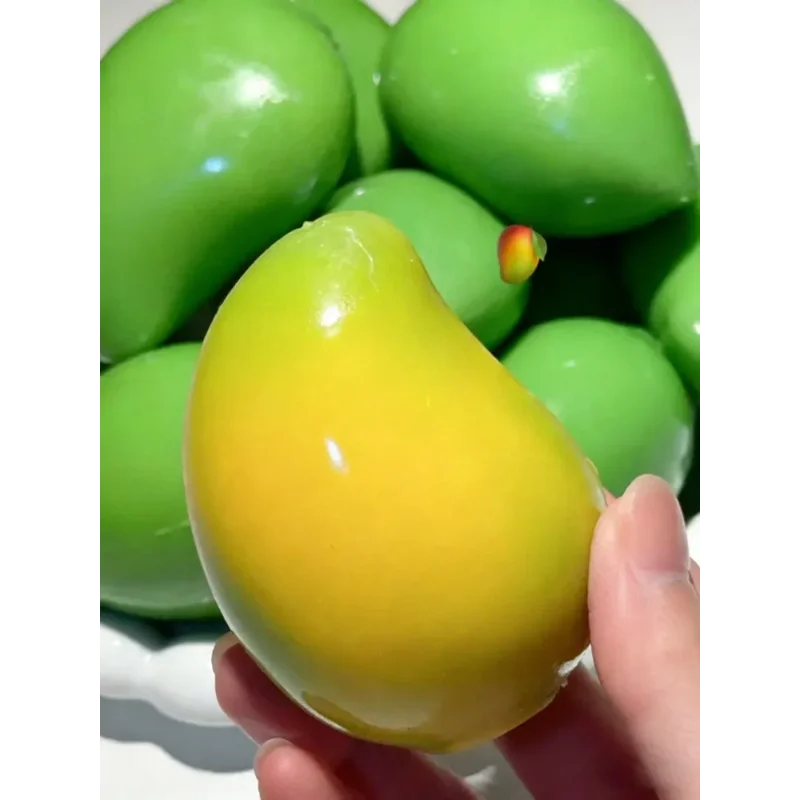 2026 Handmade Crispy Mango Stress Ball Fidget Toy Crunchy Squeeze Ball Round Blocks Filled ASMR Anti Stress Toys for Adults Kids