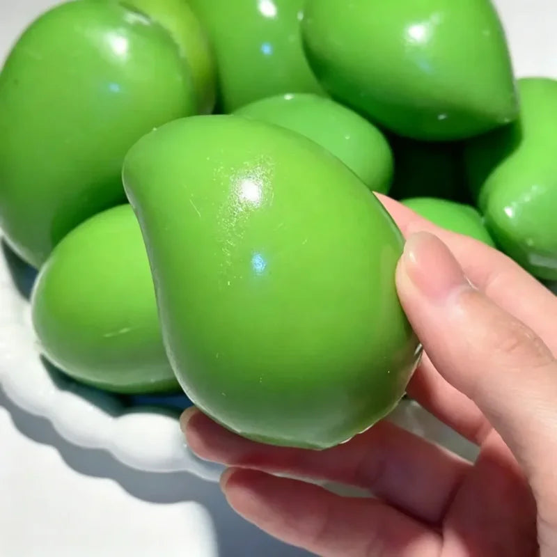 2026 Handmade Crispy Mango Stress Ball Fidget Toy Crunchy Squeeze Ball Round Blocks Filled ASMR Anti Stress Toys for Adults Kids