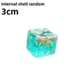 Squishy Ocean Shells Cube Stress Balls Squeeze Toy Transparent Maltose Cubes Fidget Toy Adult Sensory Stress Relief Fidget Toy