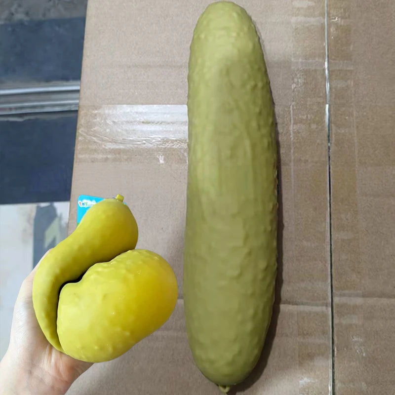 Simulation Jumbo Sour Cucumber Squishy Toys Slow Rising Stress Relief Fidget Toy Anti‑anxiety Squeeze Toy Holiday Gifts Adult