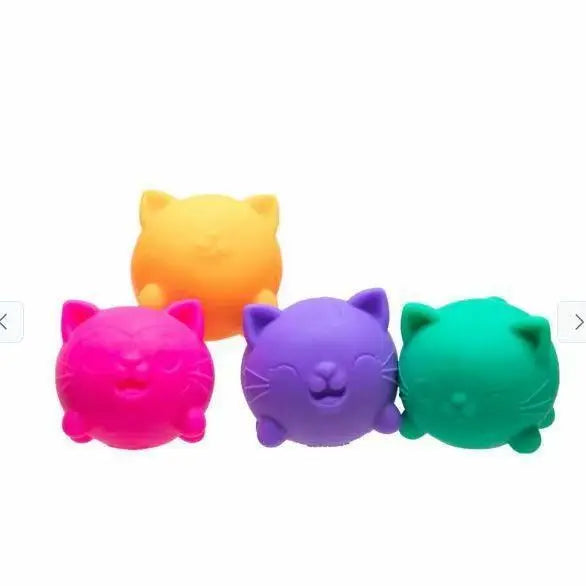 New Teenie Cool Cats 4 Pack Adorable Mini Cat Fidget Toys Soft Squishy Stress Relief Sensory Squeeze Toys For Adults