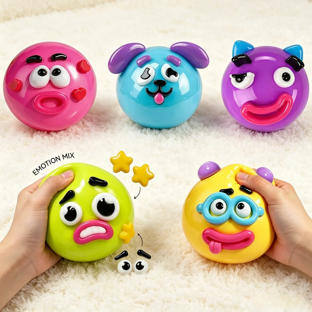 Smushers Squishy DIY Curiosities Dog Face Swap Soft Moldable Slow Rise Squeeze Toy Blind Box Relaxing Sensory Gift