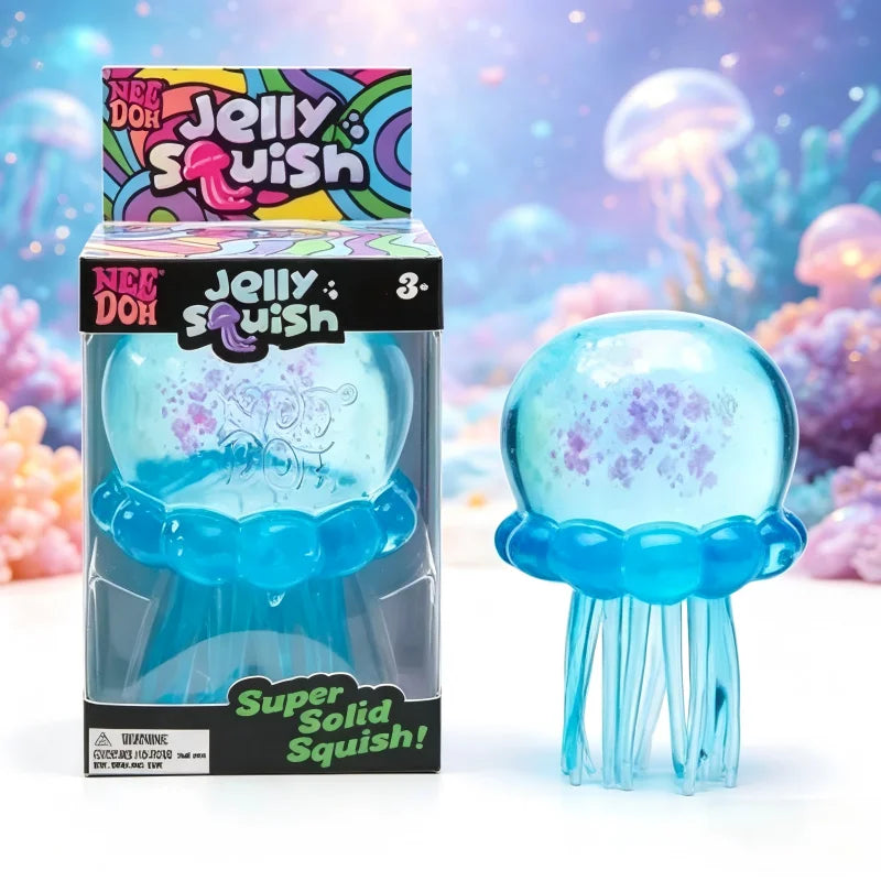Trending Cute  Nee Doh squishies Jellyfish Cube Squish Toy, Soft Jelly Squeeze Stress Relief Fidget Toy,Sensory NeeDoh for gifts