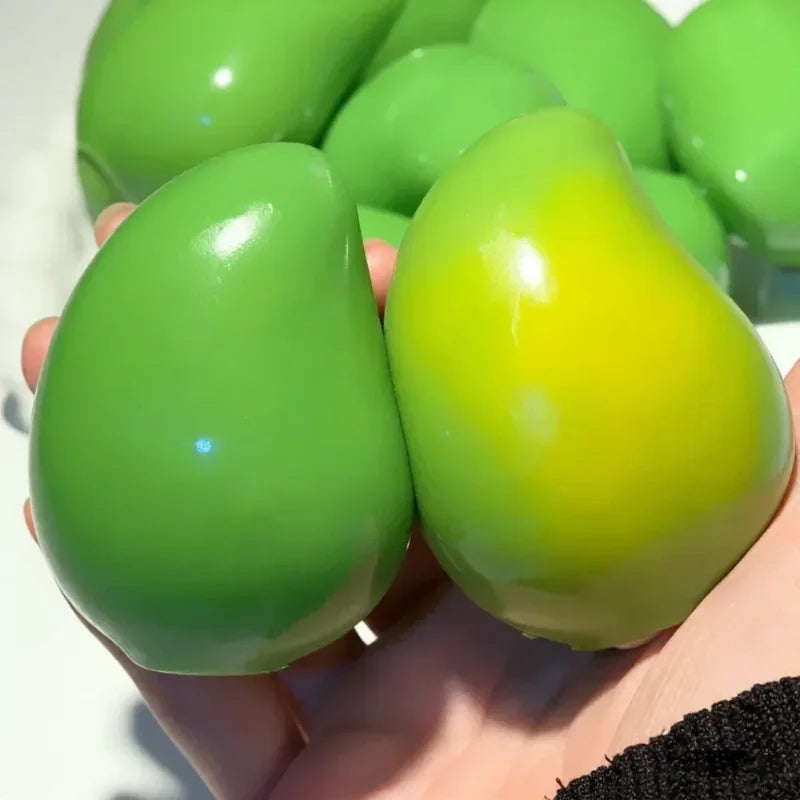 2026 Handmade Crispy Mango Stress Ball Fidget Toy Crunchy Squeeze Ball Round Blocks Filled ASMR Anti Stress Toys for Adults Kids