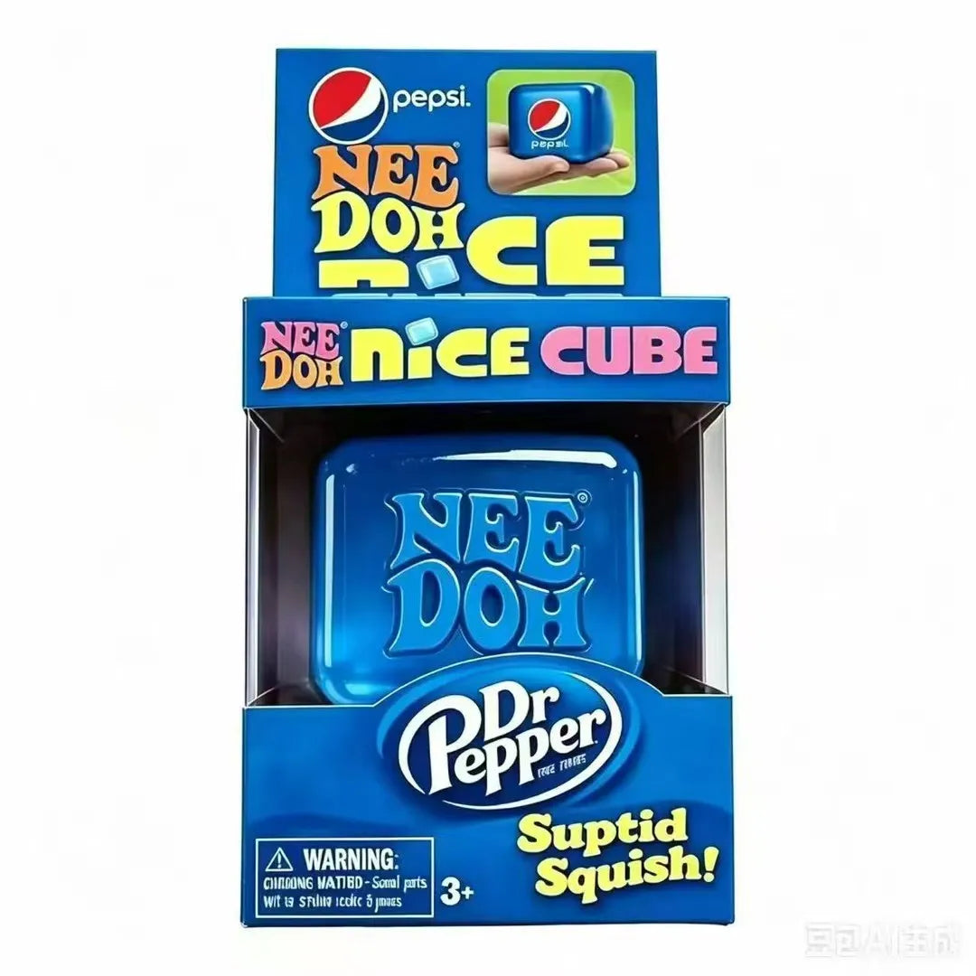 Needoh Nice Cube Sensory Stress Reliever Fidget Tool for Anxiety And Focus - Anti-Anxiety Squeeze Desk Cube for Adults And Kids