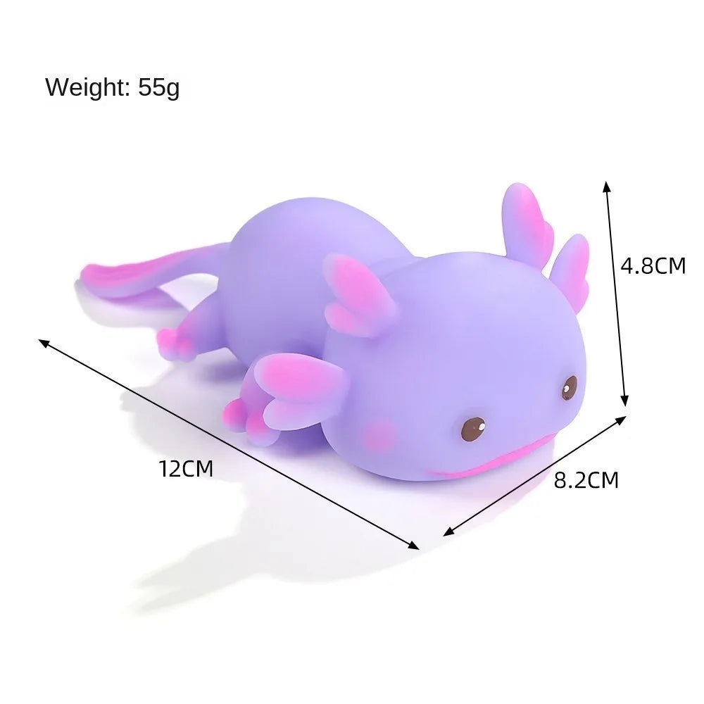 Cute Axolotl Squeeze Toys Stretch Design Cartoon Fish Squishy Toy Stress Relief Slow Rebound Toys Fidget Doll For Adult Kids
