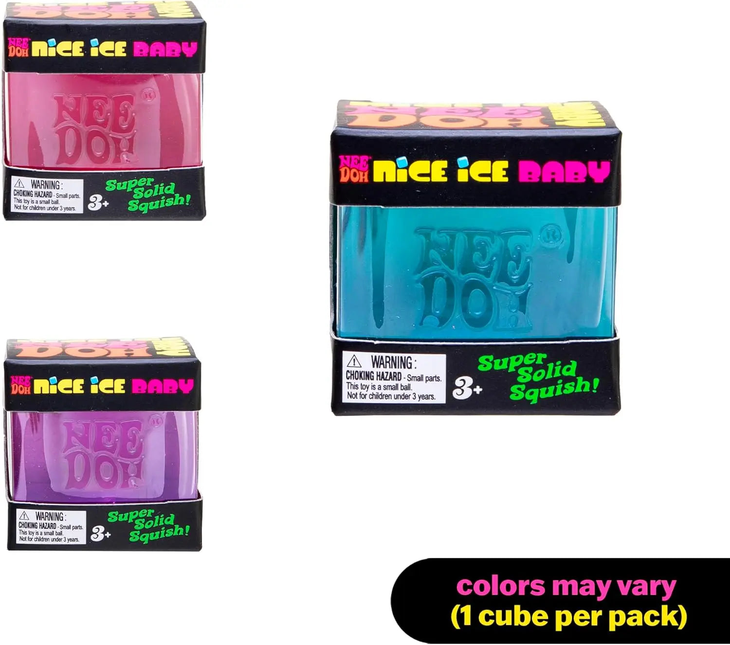 NeeDoh Nice Cube Sensory Fidget Toy for Adults and Kids, Desktop Sensory Cube for Anxiety Relief and Focus Enhancement,
